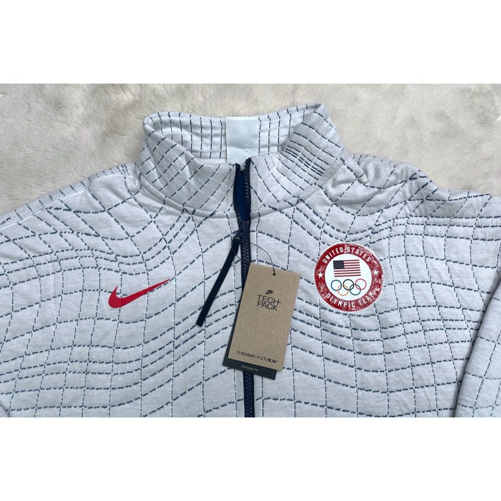 Nike Sportswear Jacket Womens Full Zip Team USA Olympics White DJ5246 121 - Picture 6 of 13